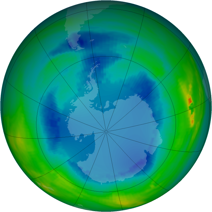 Ozone Map 1991-08-17